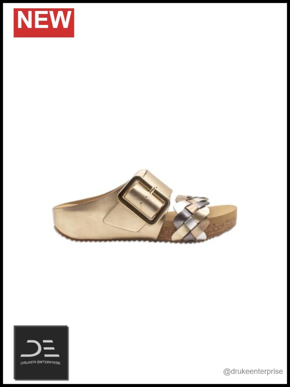VOLATILE Morel Faux Leather Wedge Sandals | Braided Vamp & Buckle | Womens
